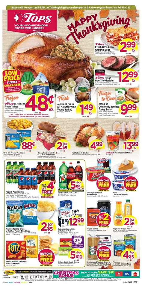 Limit one deal per customer. . Tops weekly ad jamestown ny